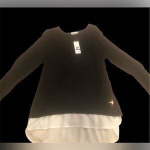 Calvin Klein NWT XL Black and White sweater Retail 80 HOST PICK